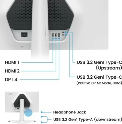 Monitor gaming BenQ EX271Q, 27", 2K, 180Hz, IPS, i bardhë/zi