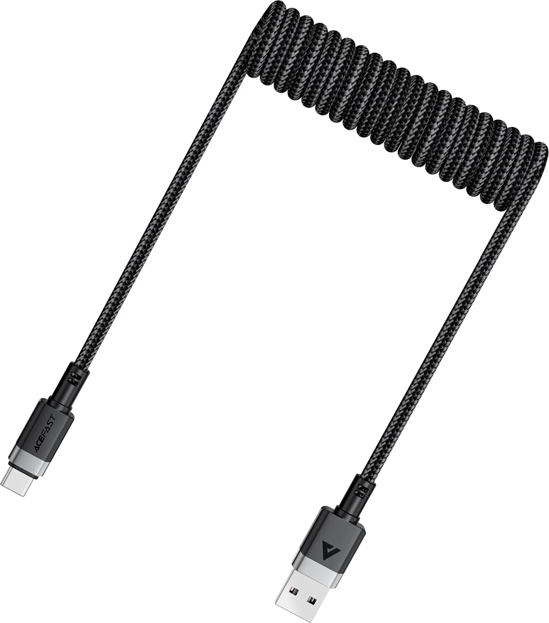 Kabllo Acefast C14-04 USB-A në USB-C, 1.2m, 3A, e zezë