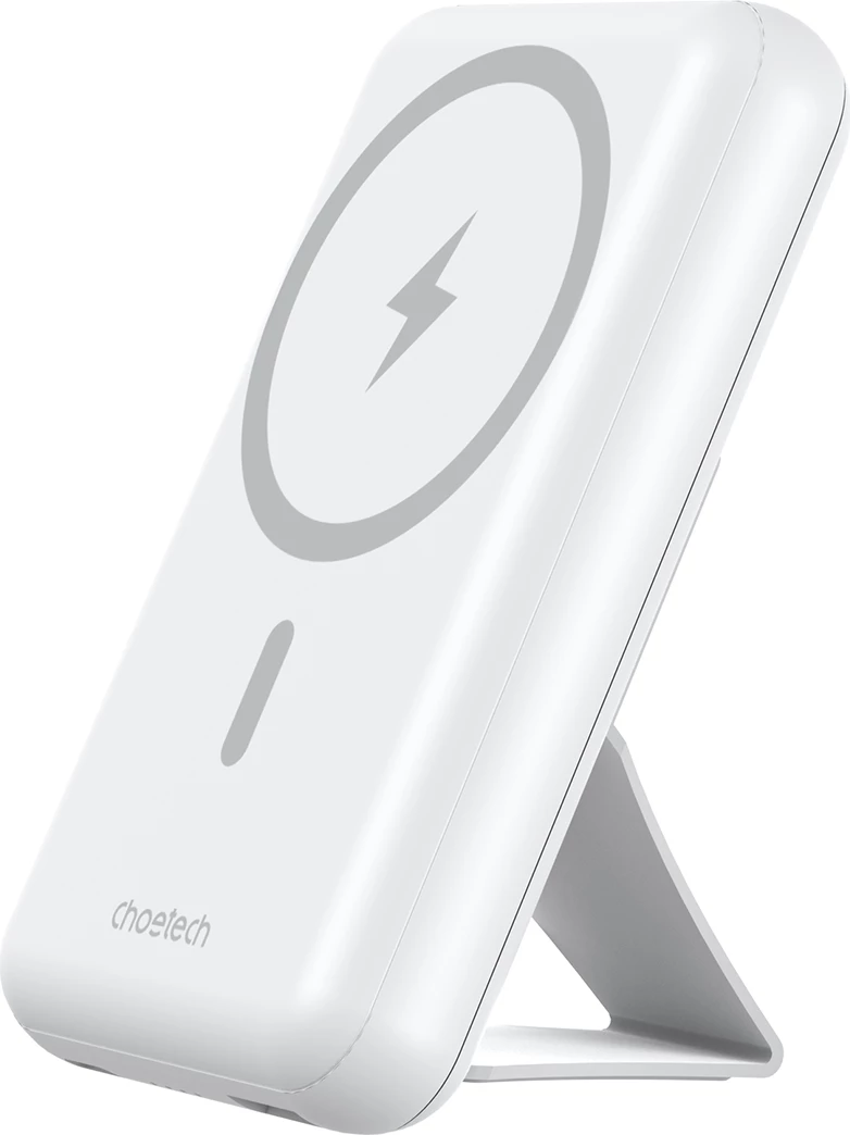 Powerbank Choetech B663, 10000mAh, 20W, MagSafe, USB-A/USB-C, Bardhë