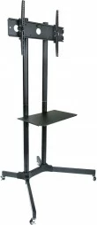 Tavolinë lëvizëse për TV ART STO S-08A, për ekrane 30-65", metal, e zezë
