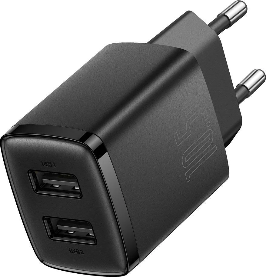 Karikues kompakt Baseus CCXJ010201 2x USB-A 10.5W 2.1A i zi