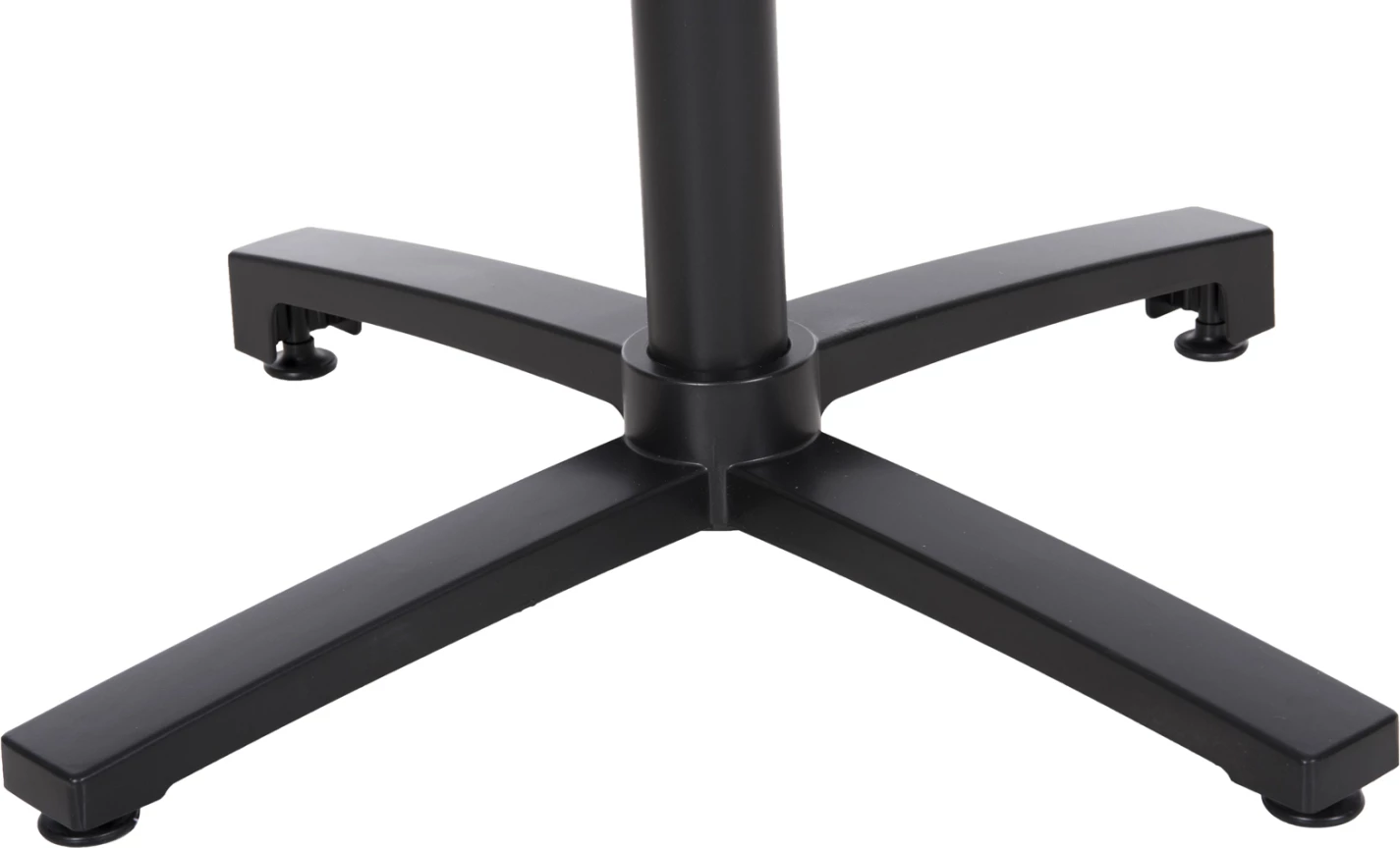 Baza alumini për tavolinë, e palosshme, FH459.01, ngjyrë e zezë mat, 69x69x73-92 me kryq 48x48