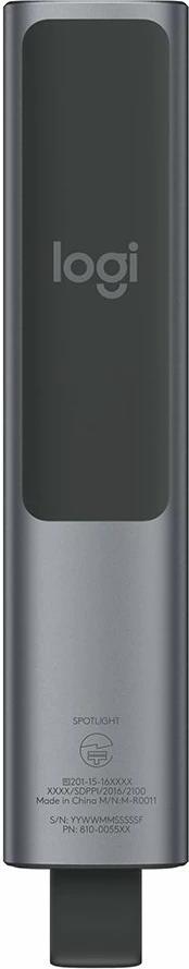 Telekomandë prezantimi Logitech Spotlight Bluetooth, me kabllo karikimi, gri Slate