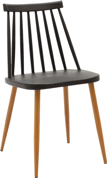 Set tavoline me karrige, Aurora-Cuba, MDF, ngjyrë e zezë-sonoma, 120x70x76cm, 5 pjesë