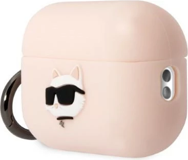 Mbështjellës Karl Lagerfeld KLAP2RUNCHP për AirPods Pro 2, silikon, rozë