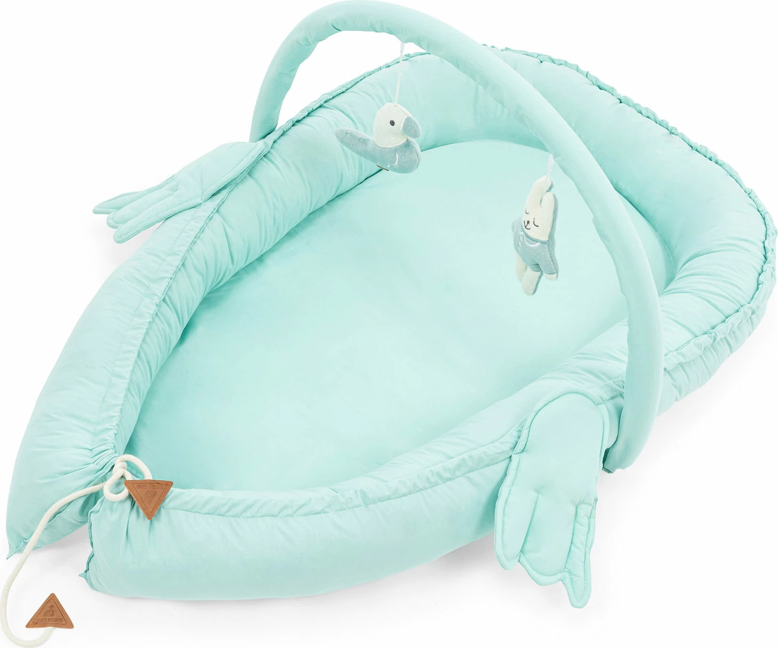 Shtrat për bebe Evila Originals, babynest, ngjyrë mint