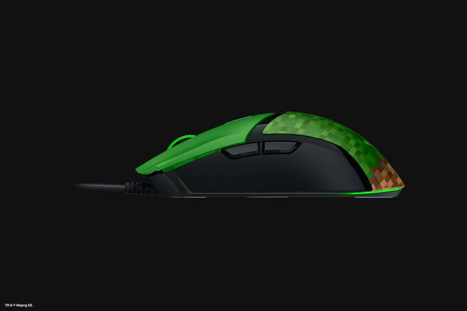 Maus gaming Razer Cobra Minecraft Edition, me kabllo, i gjelbër