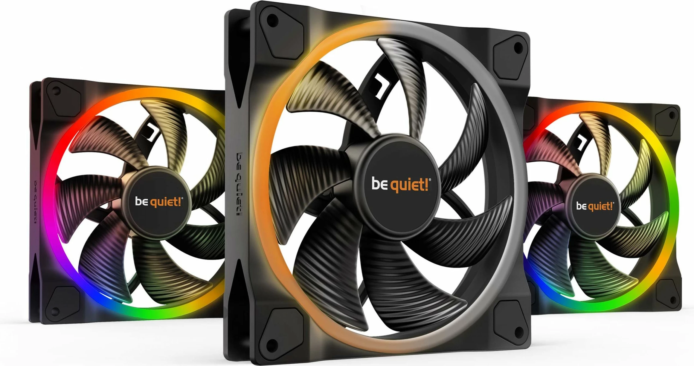 Ventilator kase be quiet! Light Wings 140mm ARGB PWM 3 copë, i zi