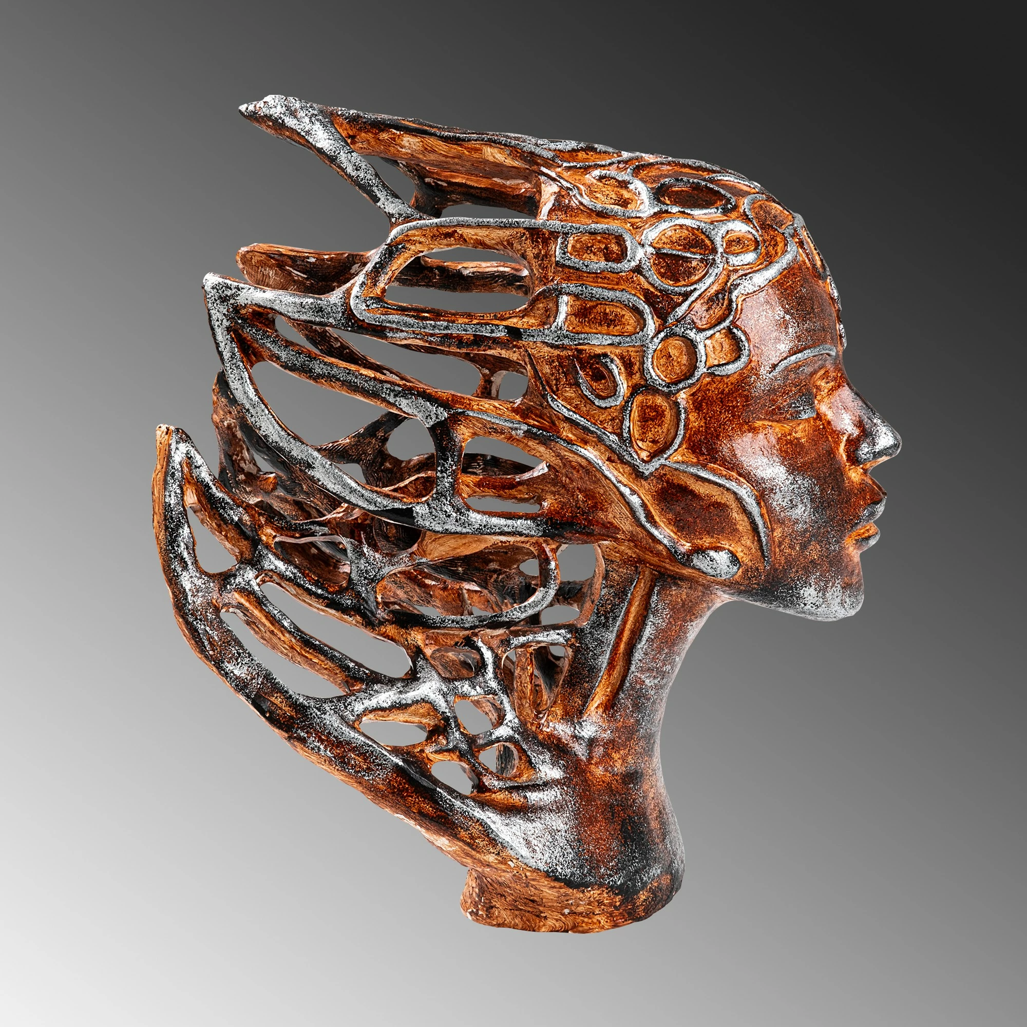 Objekt dekorativ Evila Originals, Taygete, shumëngjyrësh, 24x36x32cm