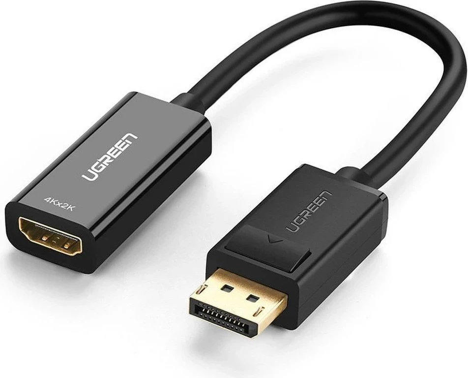 Adapter video UGREEN 40362, DisplayPort në HDMI, 0.25m, i zi