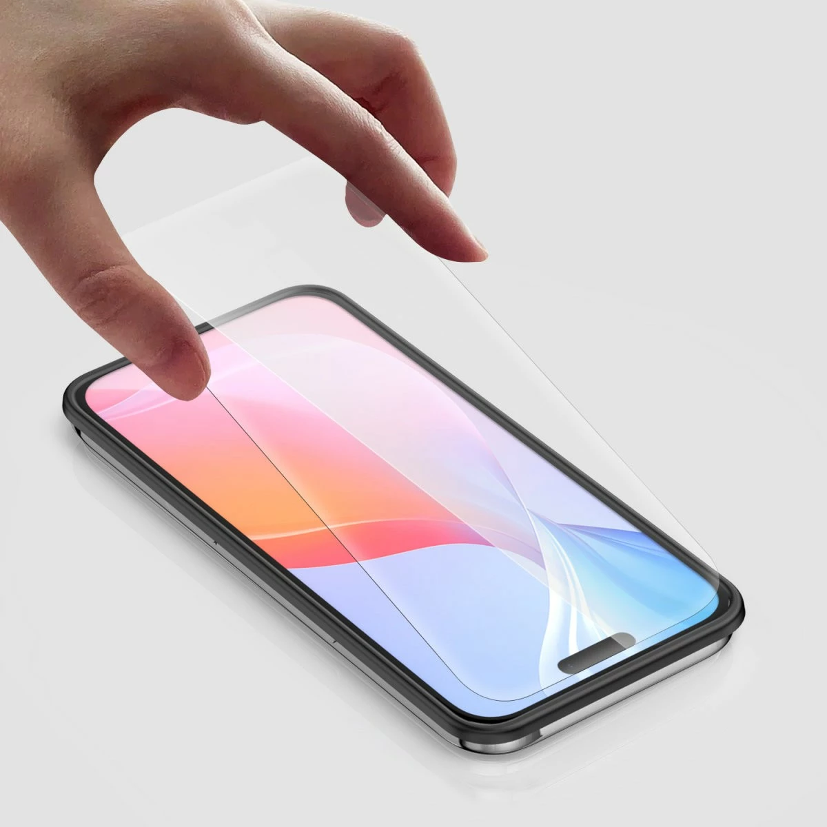 Mbështjellës xhami i fortë 4smarts për iPhone 16, transparent