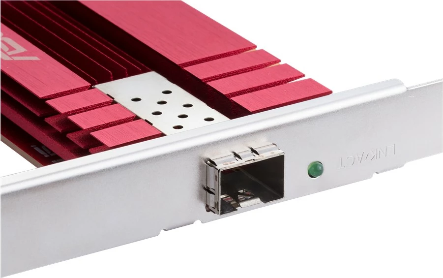 Kartë rrjeti ASUS XG-C100F, PCI Express, 10Gbps, Fiber, e kuqe