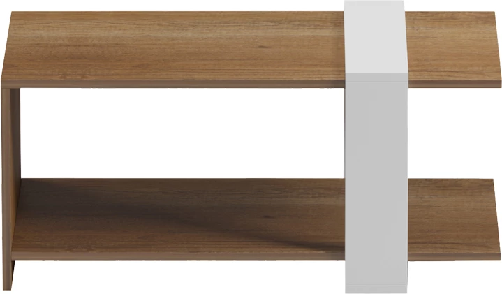 Tavolinë kafeje Masasi, ngjyrë natyrale-bardhë, 80x50x35cm