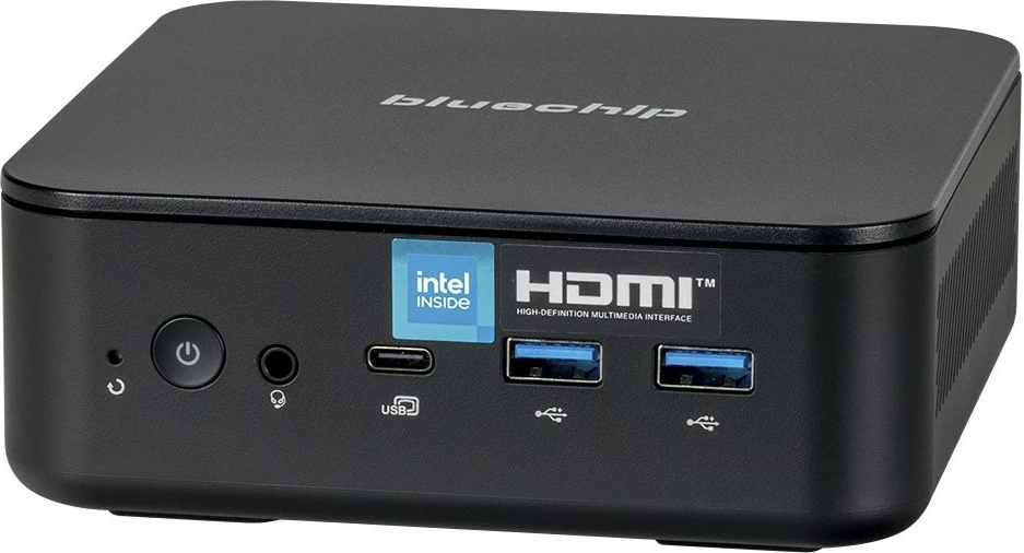 Kompjuter mini bluechip BUSINESSline M13100 N100, 8GB RAM, 120GB SSD, Wi-Fi 6, BT 5.3, i zi