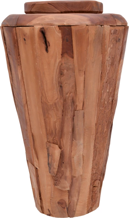 Vazo dekorative Ualan dru teak, ngjyrë natyrale, D45x80cm