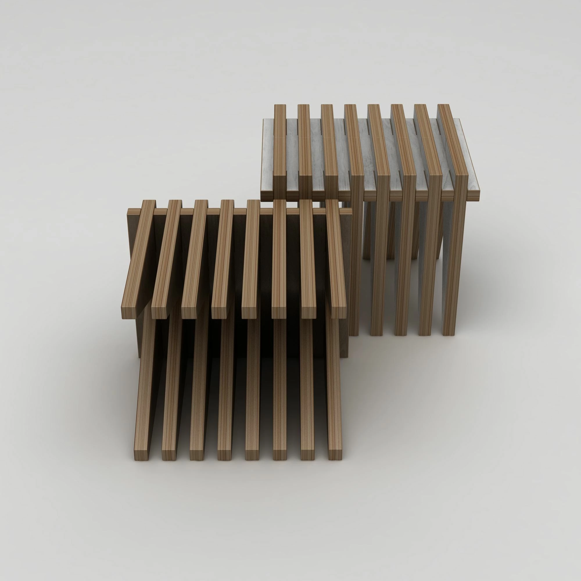 Stool Skye Decor, dru natyral, 51x40x40cm