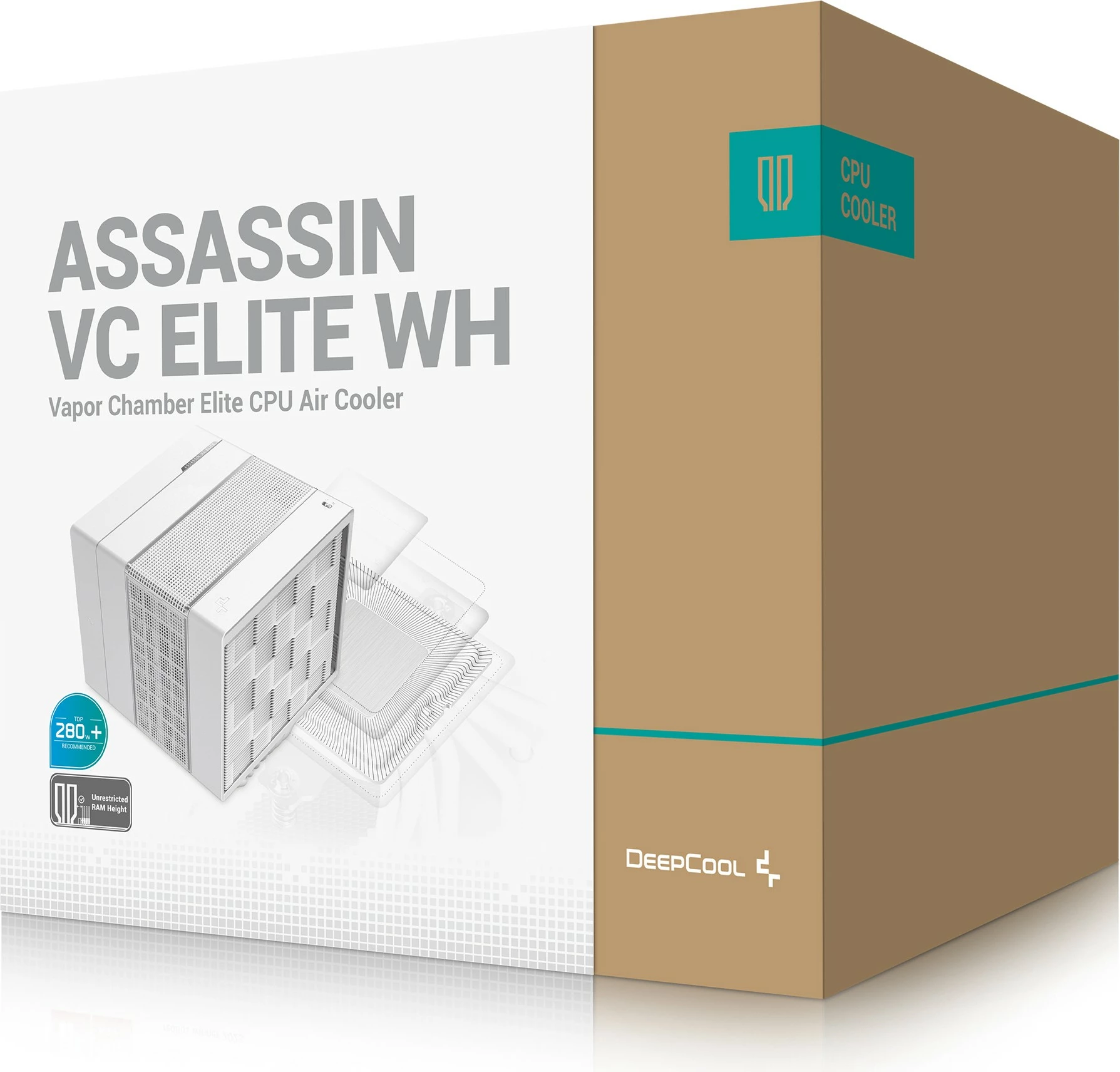 Kasë ftohëse Deepcool ASSASSIN VC ELITE, 2 ventilatorë, 300W TDP, e bardhë