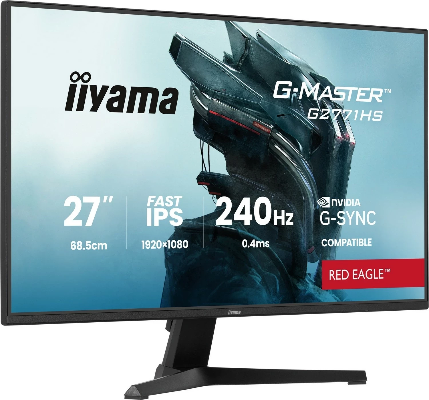 Monitor gaming iiyama G-Master G2771HS-B1 Red Eagle 27 inch, Full HD, 240Hz, Fast IPS, i zi