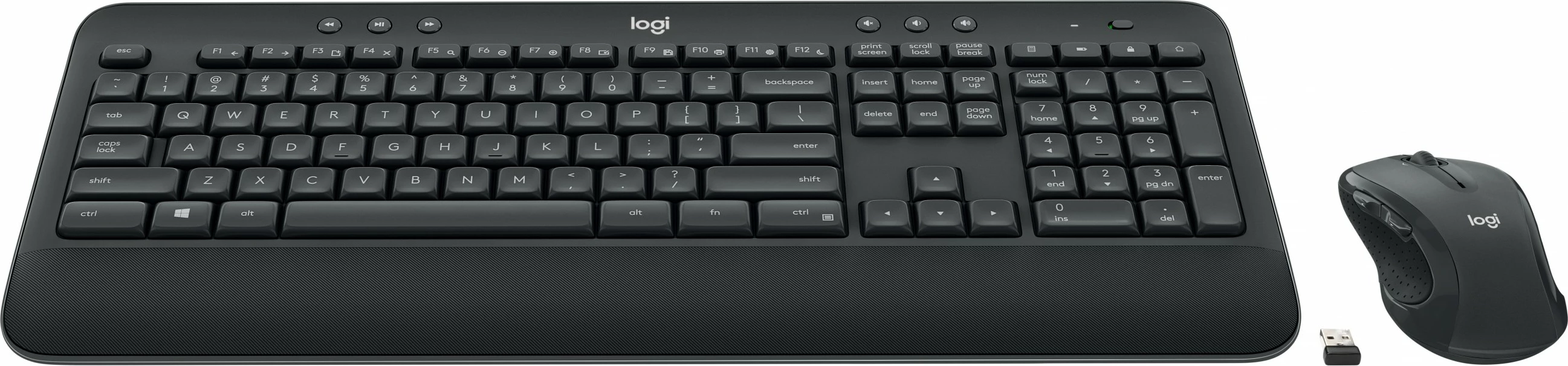 Tastierë dhe maus Logitech MK545 ADVANCED, Wireless, Full-size (100%), USB, QWERTZ, E zezë