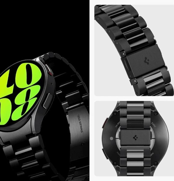 Rrip smartwatch Spigen Modern Fit 316L, për Samsung Galaxy Watch 6 44mm, i zi, 1 copë