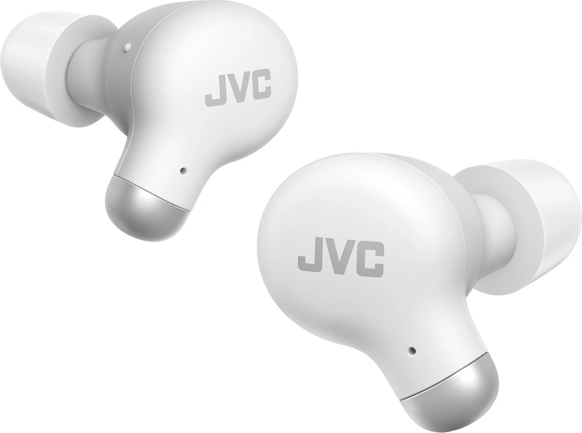 Kufje wireless JVC HA-A25T, in-ear, me memory foam, mikrofon, Bardhë