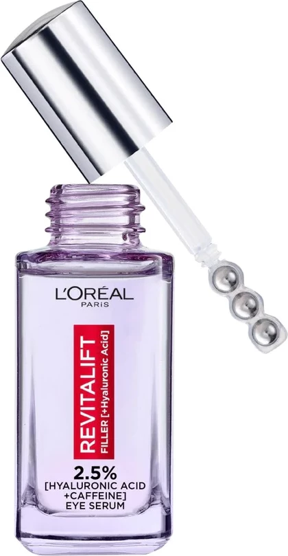 Serum L'Oreal Revitalift Filler 2.5% Ha + Caffeine Serum, 20 ml
