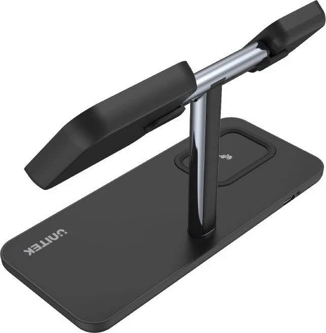 Karikues induktiv 3-në-1 Unitek MagMighty TRI P1212A 22.5W USB-C, i zi