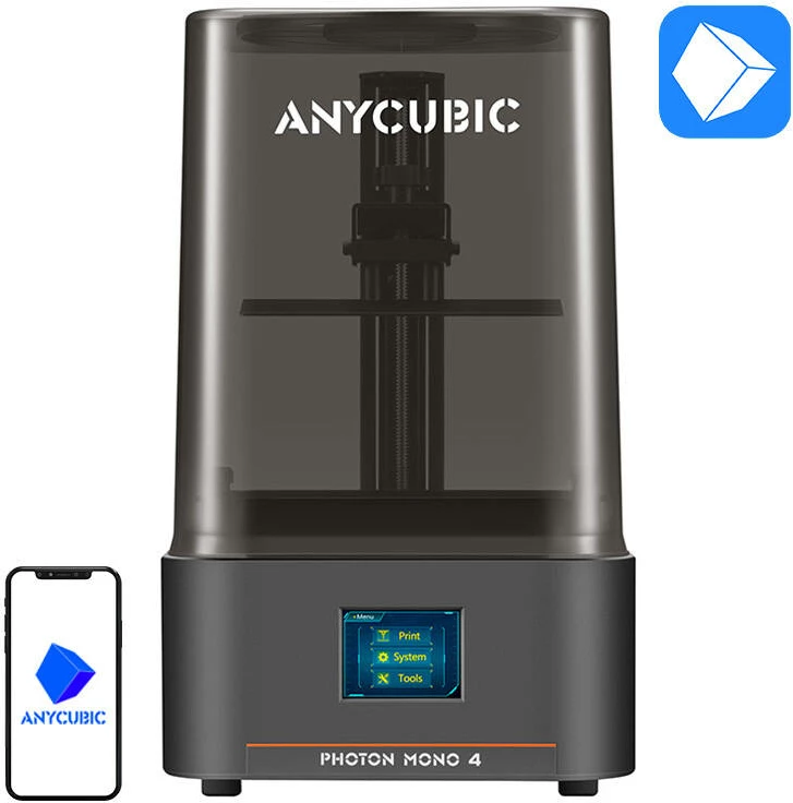 Printer 3D Anycubic Photon Mono 4, LCD, 10K, Hapësirë pune 153.4x87x165 mm, E zezë