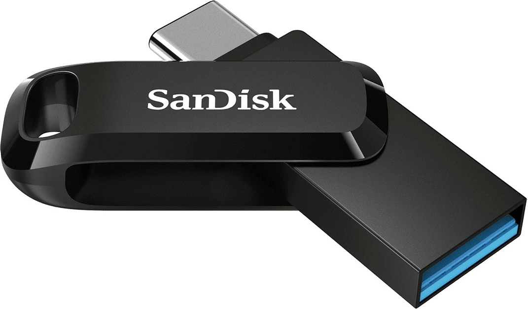 USB SanDisk Ultra Dual Drive Go, 64 GB, USB Type-A / USB Type-C, 3.2 Gen 1, e zezë