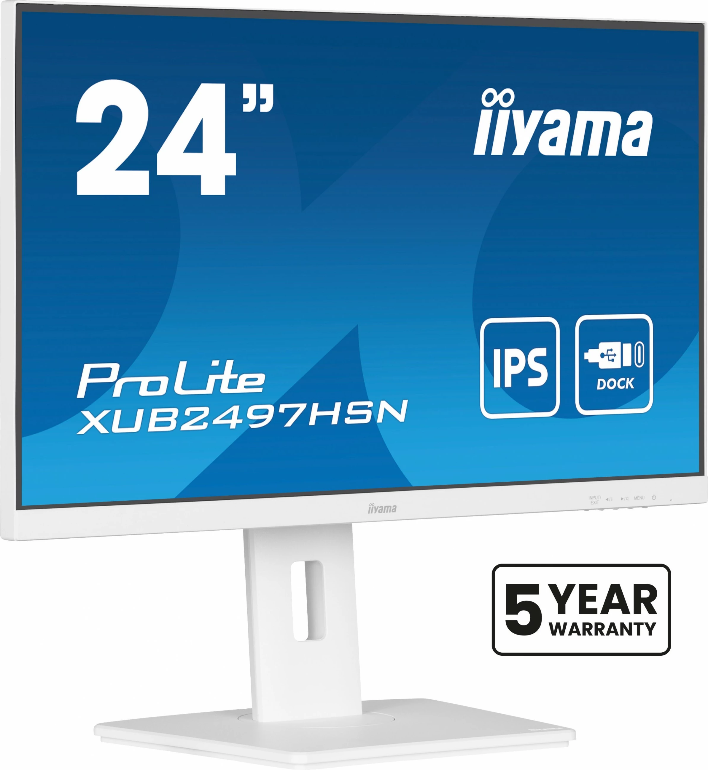 Monitor iiyama ProLite XUB2497HSN-W2, 23.8", Full HD, LED, 1 ms, Bardhë