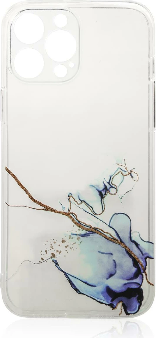 Mbështjellës Hurtel Marble Case për iPhone 12 Pro Max, TPU, Blu