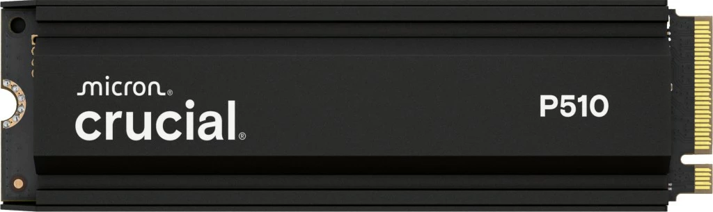 SSD M.2 Crucial P510 1TB NVMe PCIe Gen5, me heatsink, zi