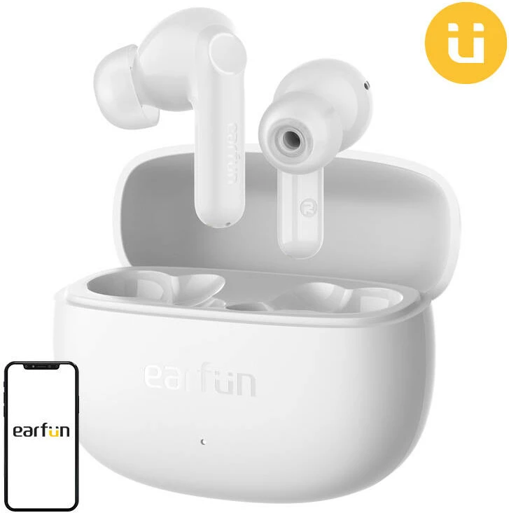 Kufje TWS EarFun Air Life, Bluetooth 5.4, mikrofon, IPX5, të bardha