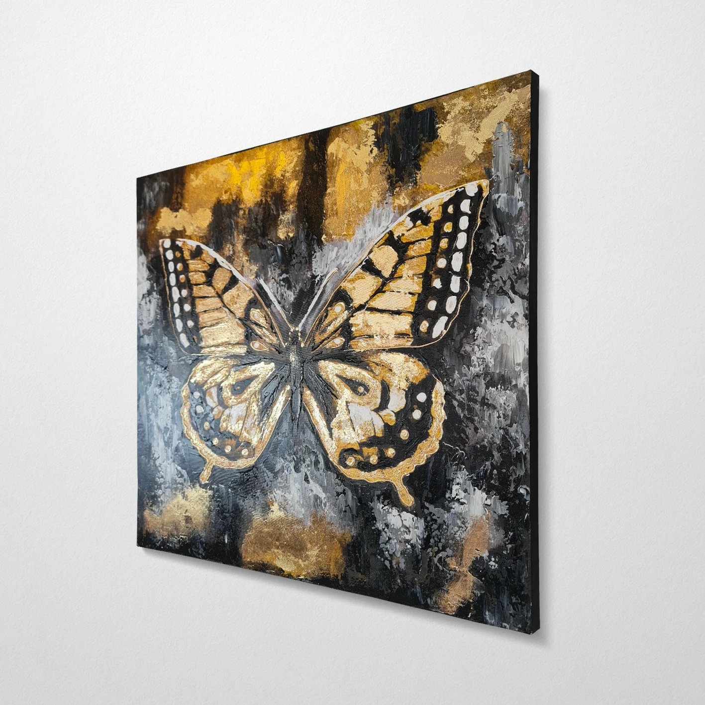 Pikturë dekorative me vaj, flutur, shumëngjyrëshe, Wallity, OPG2075564278, 70x70cm