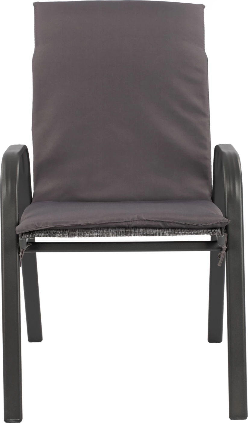 Karrige për jashtë Leon, ngjyrë metalike gri me jastëk gri, FH10573.01, 54x70x93 cm