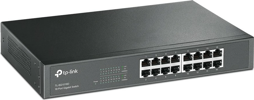 Switch TP-Link 16-Port Gigabit Desktop/Rackmount, Unmanaged, Gigabit Ethernet (10/100/1000)