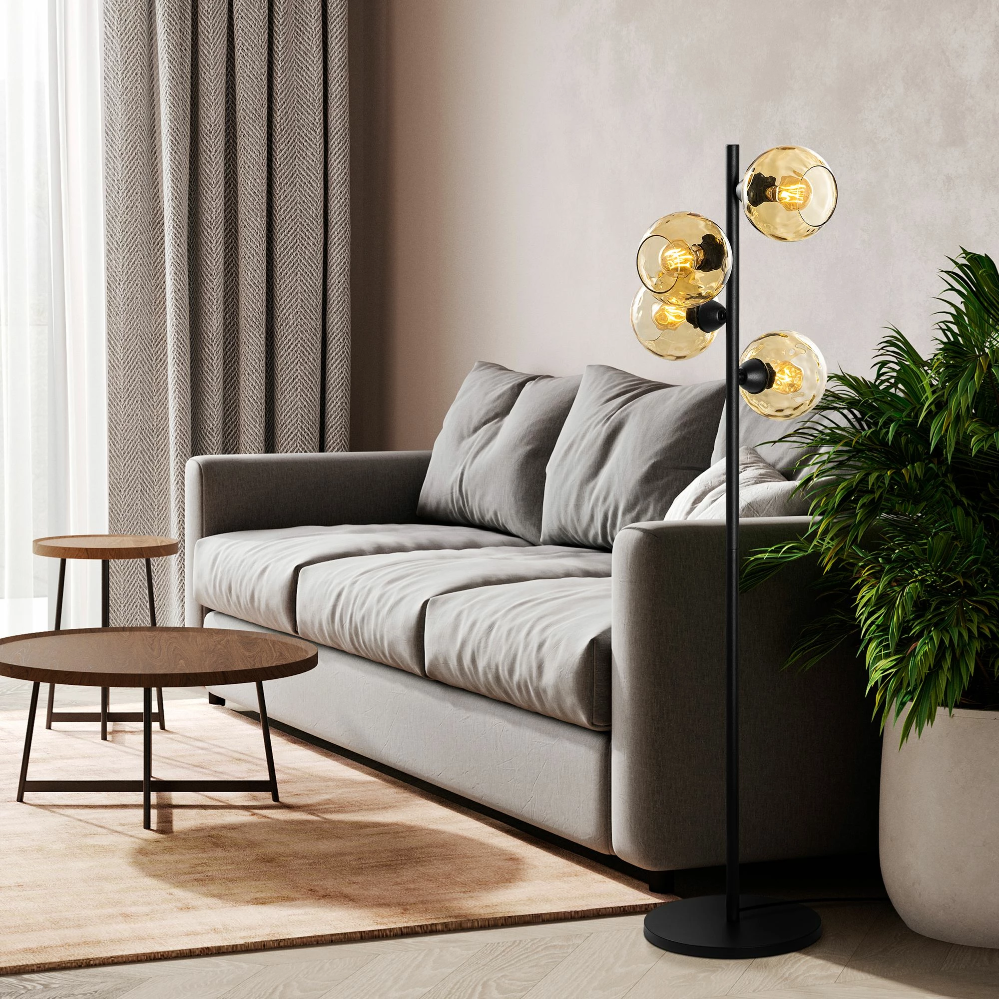 Llambë dyshemeje Opviq, Benek - 15 - 14534, e verdhë dhe e zezë