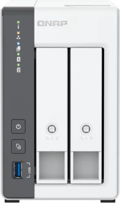 NAS server QNAP TS-216G, 2-bay (2 disqe), 4GB RAM, 2.5GbE, bardhë