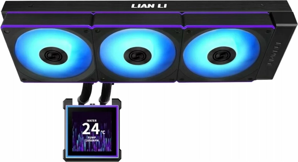 Ftohje AIO me ujë Lian Li HydroShift II LCD-S 360CL (GHS2LCDS36CB), radiator 360mm, ekran LCD 2.88\", ARGB, 3x120mm, e zezë