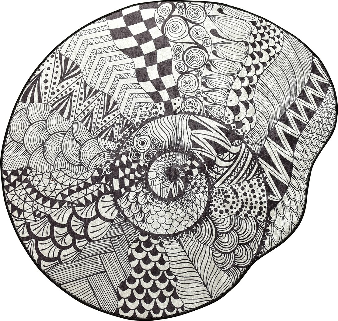 Tapet për banjo Mijölnir, More, 140 cm, e zezë dhe e bardhë