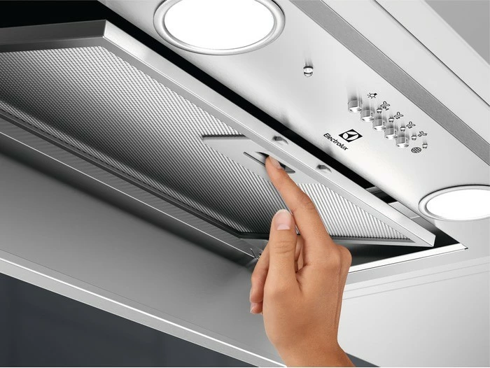 Aspirator i integrueshëm Electrolux LFG716X 53 cm, 580 m³/h (700 m³/h intensive), 3 shpejtësi, LED, Hob2Hood, Inox