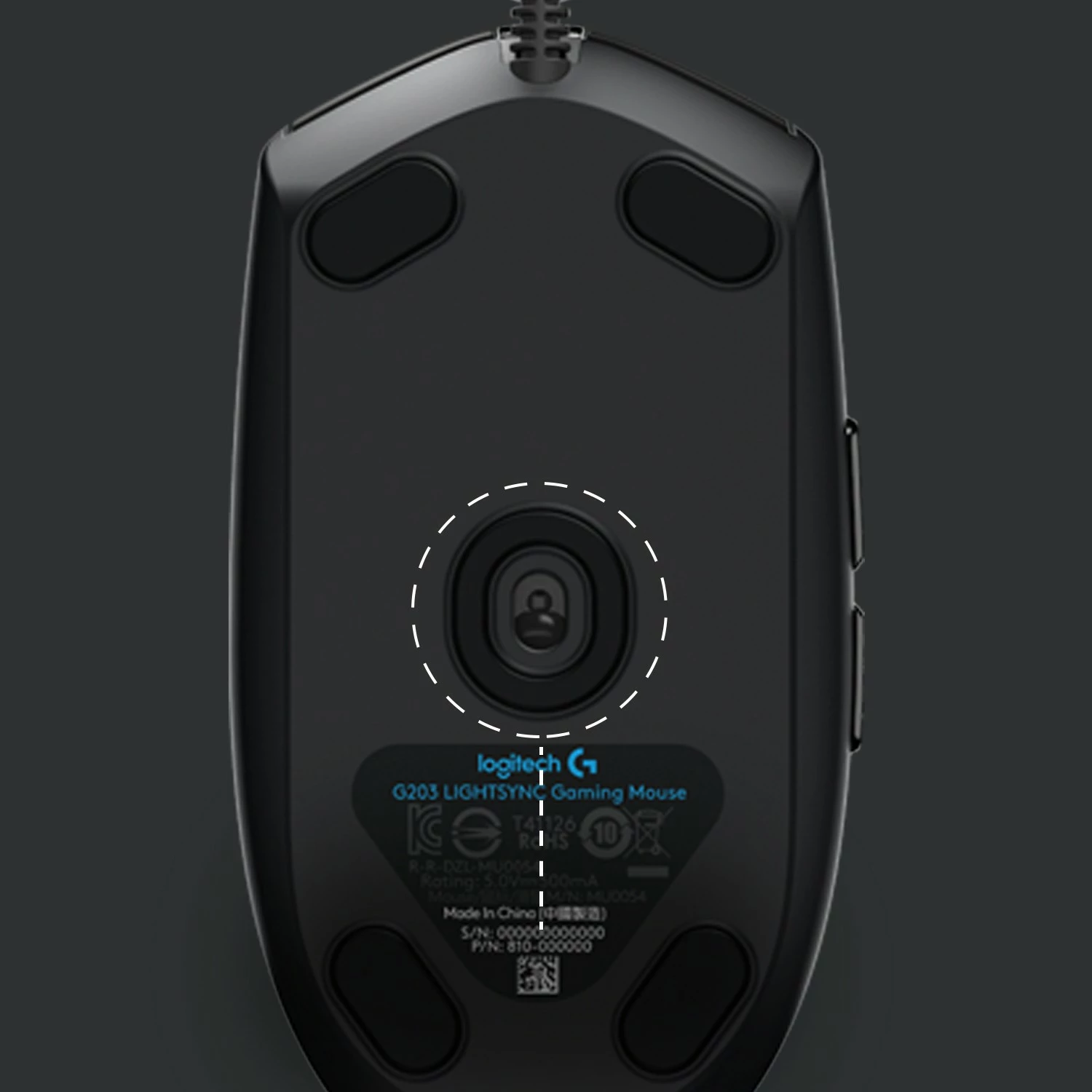 Maus Logitech G G203 LIGHTSYNC, USB Type-A, 8000 DPI, 1 ms, Ngjyrë e zezë