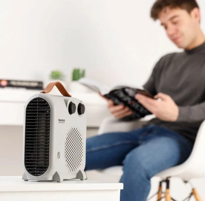 Ngrohës me ventilator Taurus FH2001 2000W, 2 shpejtësi, ajër i ftohtë, vertikal/horizontal, i bardhë/zi