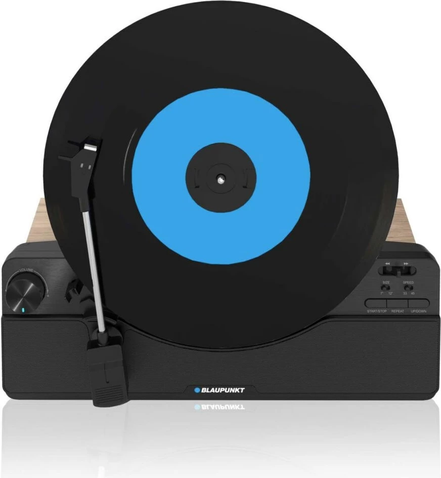 Gramafon Blaupunkt VT100BK, vertikal, me altoparlant të integruar, i zi