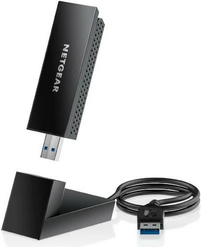 Adapter USB NETGEAR A8000, Wi-Fi 6E, 1200 Mbit/s, Ngjyrë e zezë