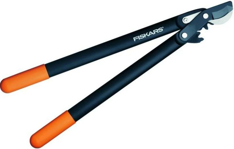 Gërshërë krasitëse me ingranazh anvil, Fiskars PowerGear II L77 1000583, prerje deri 50 mm, gjatësi 70 cm, e zezë/portokalli