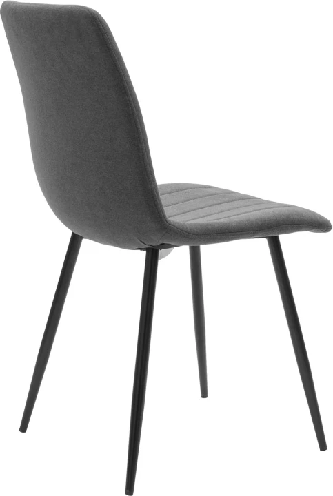 Set tavoline me dy karrige Natali-Noor, MDF i zi, këmbë natyrale, 80x80x76cm