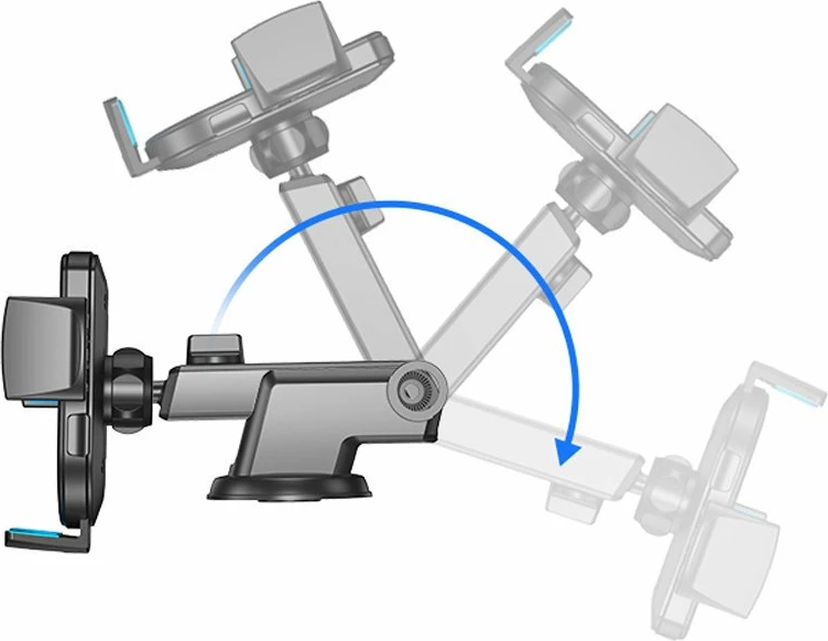 Mbajtës telefoni për veturë Joyroom JR-OK3, krah teleskopik, për xham dhe panel, i zi