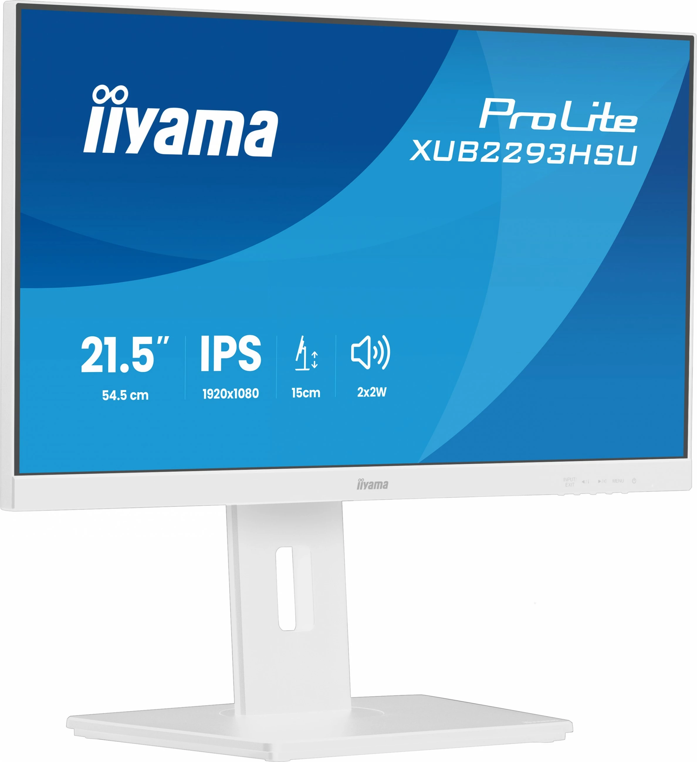 Monitor iiyama ProLite XUB2293HSU-W7 21.5 inç, IPS, Full HD, HDMI+DP+2xUSB, i bardhë