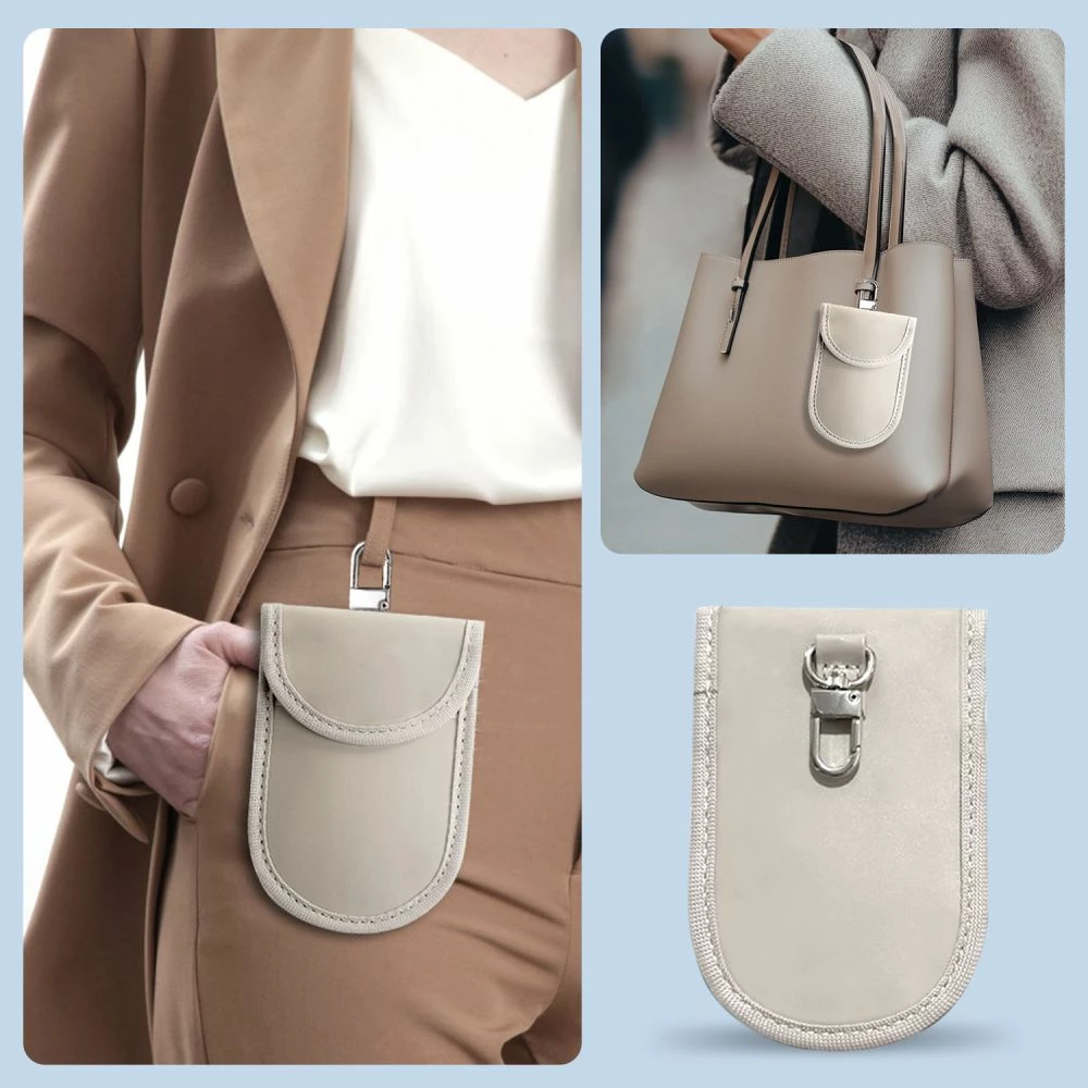 Mbështjellës çelësi makine Tech-Protect KLR100, bllokim RFID, Bezhë